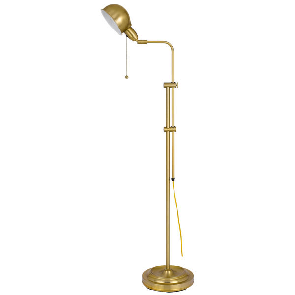 Croby Antique Brass One-Light Adjustable Pharmacy Floor Lamp, image 5