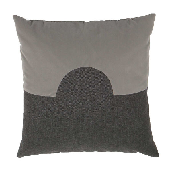 Eclipse Pewter and Stone 20 x 20 Inch Pillow with Knife Edge, image 1