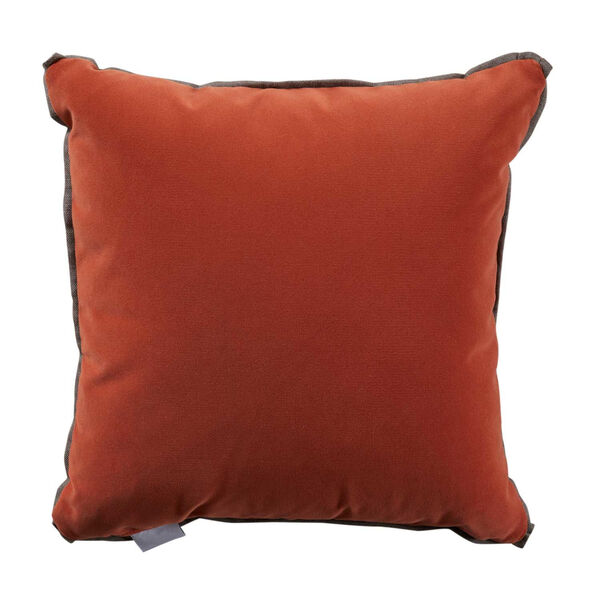 Abstract Terra Cotta 20 x 20 Inch Pillow with Linen Flat Welt, image 2