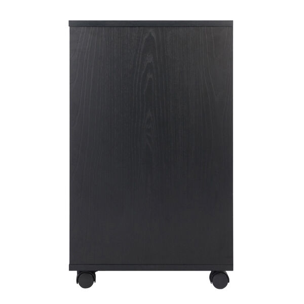 Halifax Black Two-Section Mobile Storage Cabinet, image 4