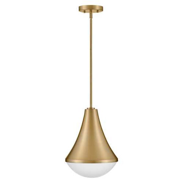 Haddie Lacquered Brass LED Pendant, image 1