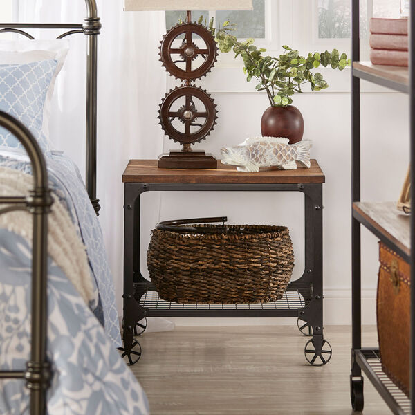 Cooper Rustic Industrial Accent Table, image 1
