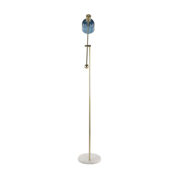 Marcel White, Gold and Blue LED Floor Lamp, image 6