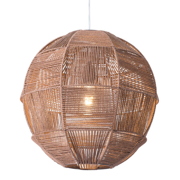 Florence Brown Woven One-Light Pendant, image 4