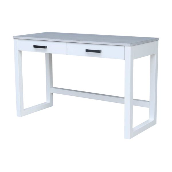 Carson Chalk and White Desk with Two Drawer, image 1
