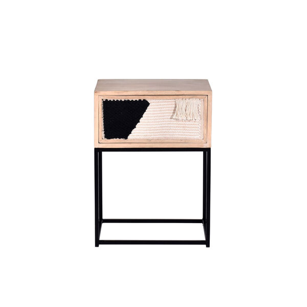 Layover Tan and Black 14-Inch Nightstand, image 1
