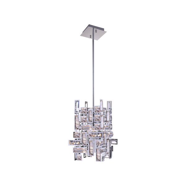 Arley Chrome One-Light Mini Chandelier with K9 Clear Crystal, image 1