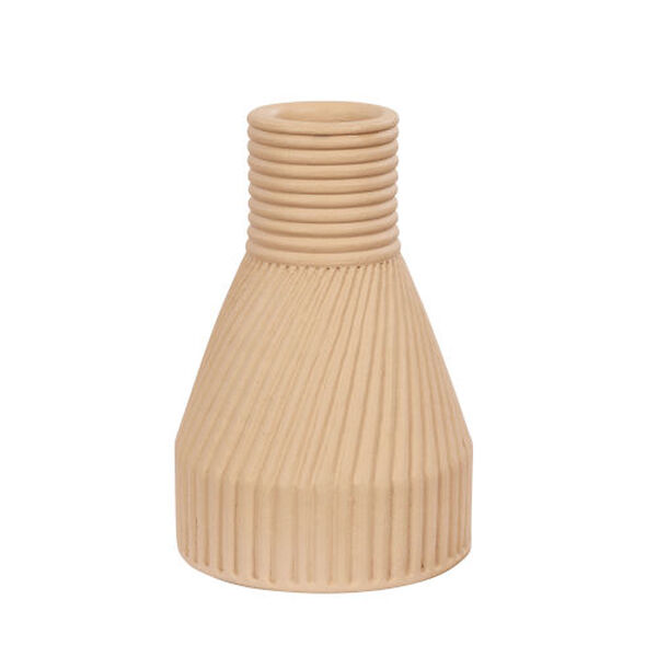 Linnea Wash Brown Nine-Inch Ceramic Vase, image 1