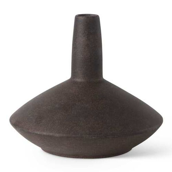 Rylee Dark Brown Ceramic Vase, image 1