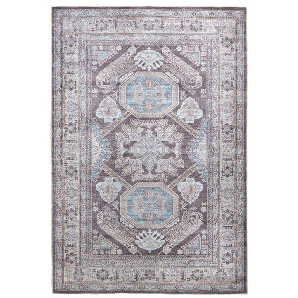 Percy Gray Taupe Blue Area Rug, image 1