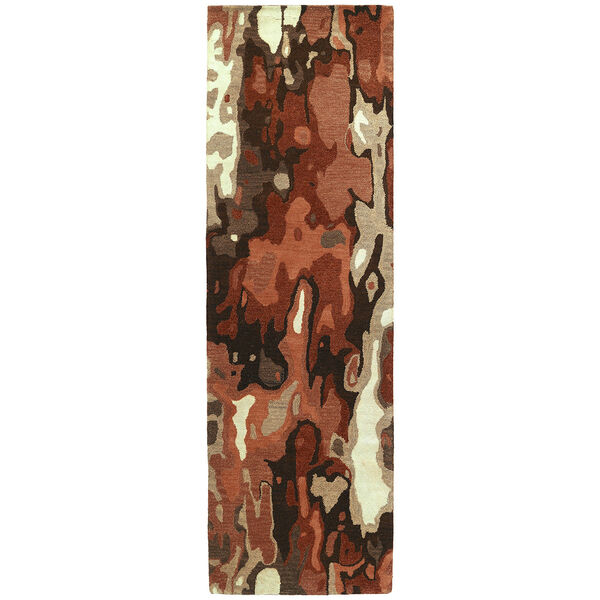 Brushstrokes Rust Hand-Tufted 9Ft. 6In x 13Ft. Rectangle Rug, image 3