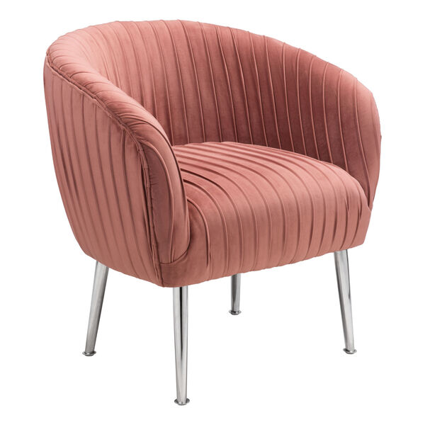 Betsy Pink and Silver Accent Chair, image 1