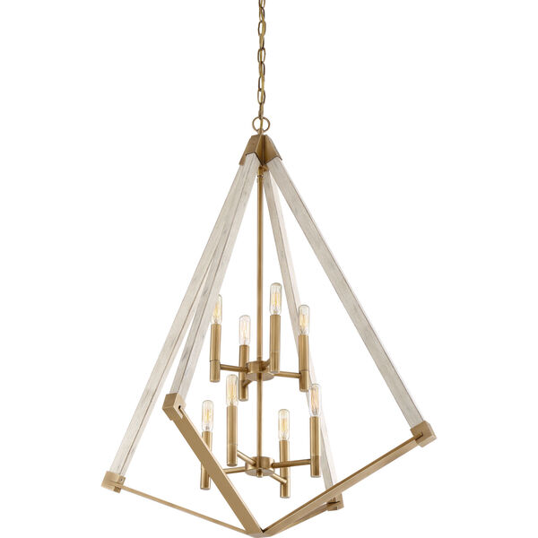 View Point Weathered Brass Eight-Light Pendant, image 4