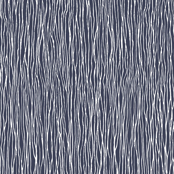 Jacaranda Navy and White Wallpaper - SAMPLE SWATCH ONLY, image 1