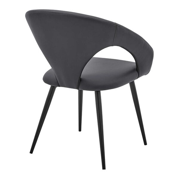 Elin Matte Black Gray Arm Chair, Set of Two, image 5