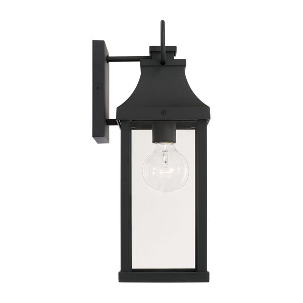 Bradford Black Outdoor One-Light Wall Lantern with Clear Glass, image 6