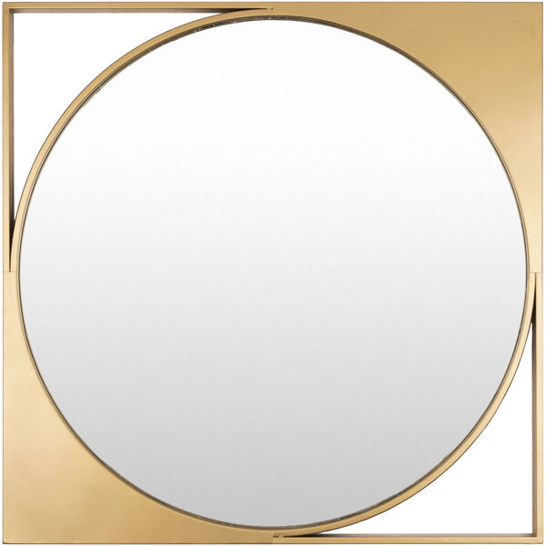 Bauhaus Gold 30-Inch Wall Mirror, image 2