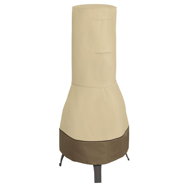 Ash Beige and Brown 25-Inch Chiminea Cover, image 1