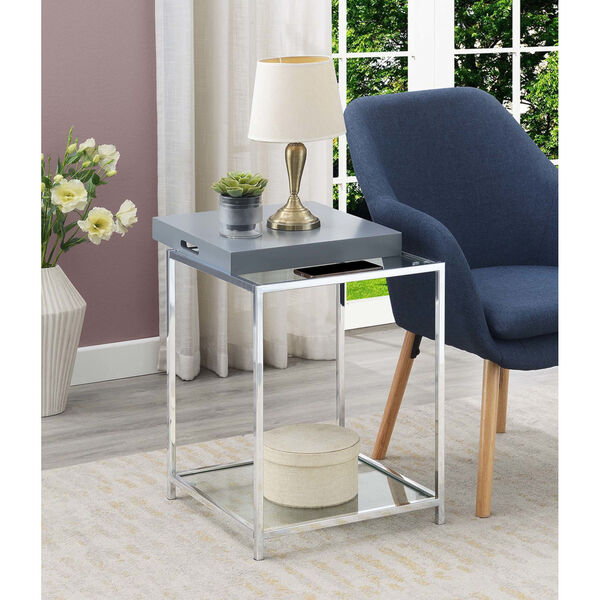 Palm Beach Gray Accent End Table, image 1