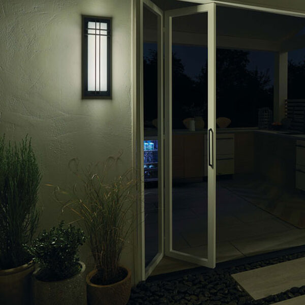 Grayson Textured Black Two-Light LED Outdoor Wall Sconce, image 2