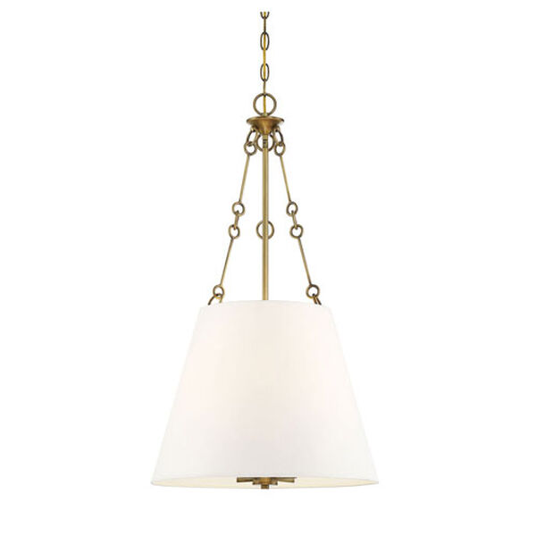 Selby Warm Brass Four-Light Pendant, image 3