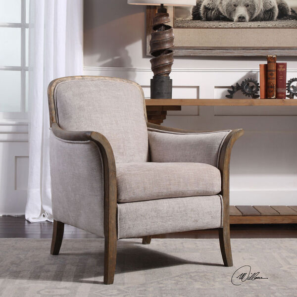 Brittoney Taupe Armchair, image 2
