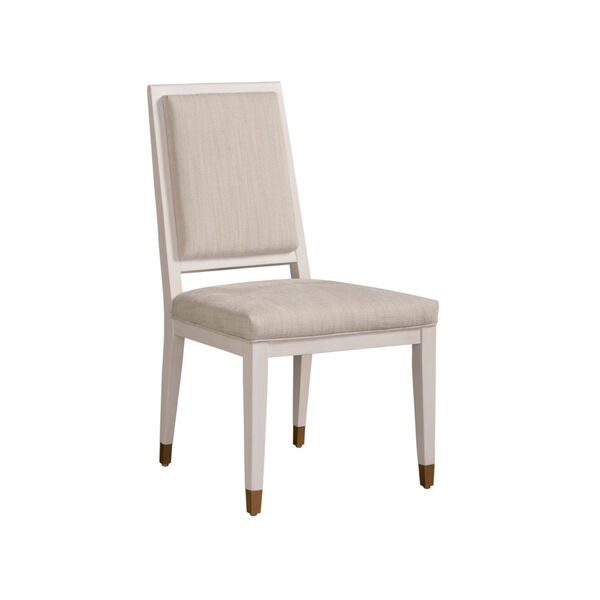 Miranda Kerr Love Joy Bliss Alabaster and Pewter Armless Dining Chair, Set of 2, image 1