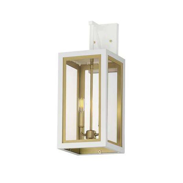 Neoclass White Gold Two-Light Outdoor Wall Sconce, image 1