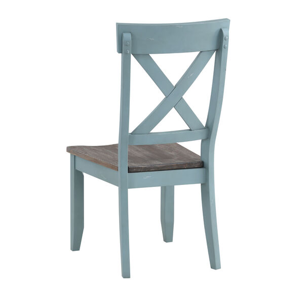 Bar Harbor Blue Crossback Dining Chair, Set of 2, image 3