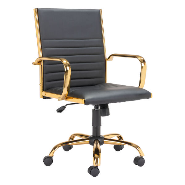 Profile Black and Gold Office Chair, image 1
