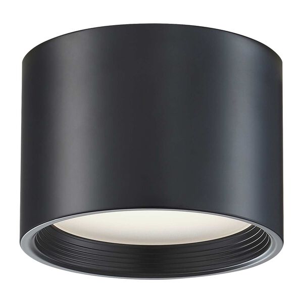 Reel Black White Seven-Inch LED Flush Mount, image 1
