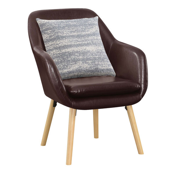 Take a Seat Espresso Faux Leather Charlotte Accent Chair, image 3