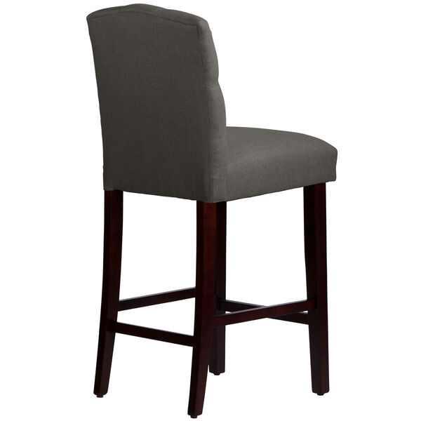 Linen Cindersmoke 46-Inch Tufted Arched Bar Stool, image 4