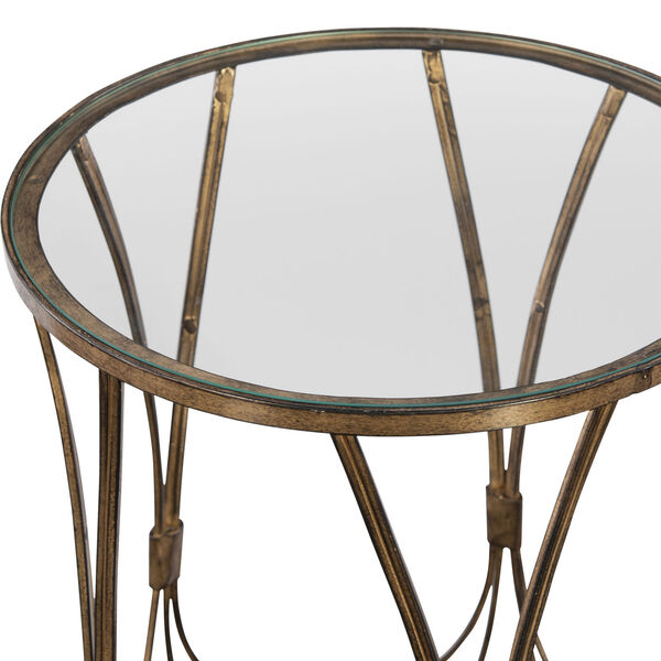 Kalindra Gold 16-Inch Round Accent Table, image 3