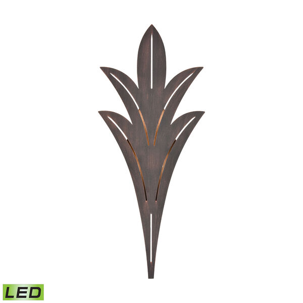 Palm Fronds Bronze Rust LED ADA Wall Sconce, image 1
