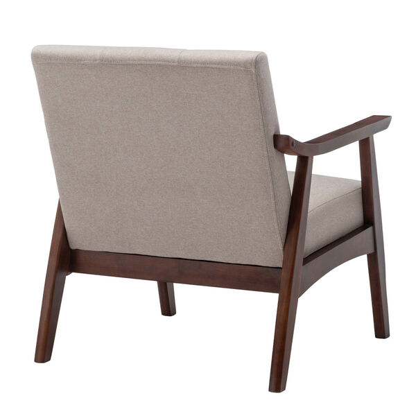 Take a Seat Natalie Sandy Beige Fabric and Espresso Accent Chair, image 6