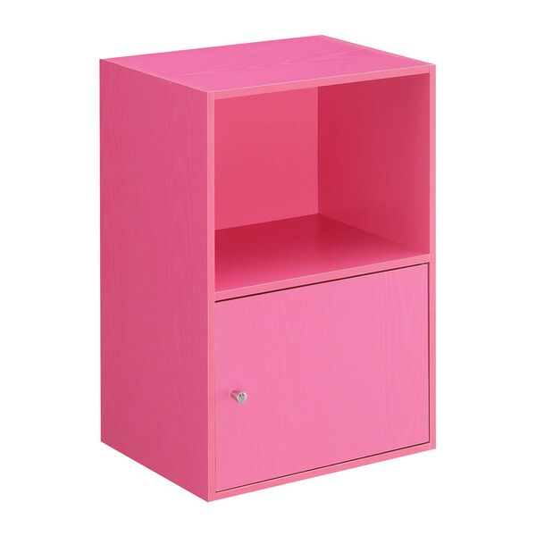 Xtra Storage Pink One-Door Cabinet with Shelf, image 1