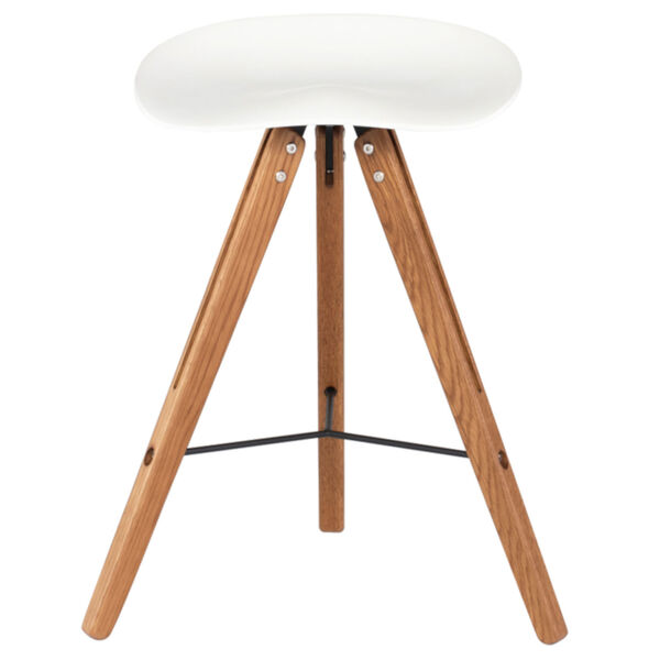 Theo White and Brown Counter Stool, image 2