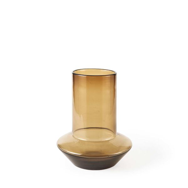 Amrita Golden Brown Eight-Inch Glass Vase, image 1