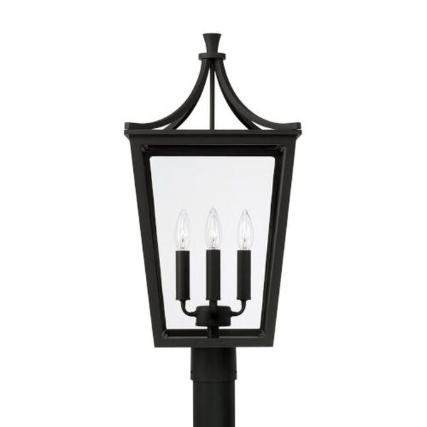 Adair Black Four-Light Outdoor Post with Clear Glass, image 4