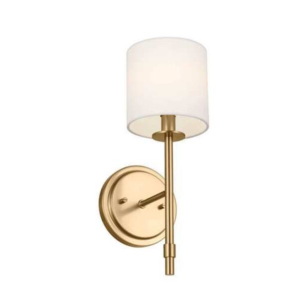Ali Brushed Natural Brass One-Light Round Wall Sconce, image 1