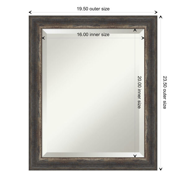 Bark Brown 20W X 24H-Inch Bathroom Vanity Wall Mirror, image 5
