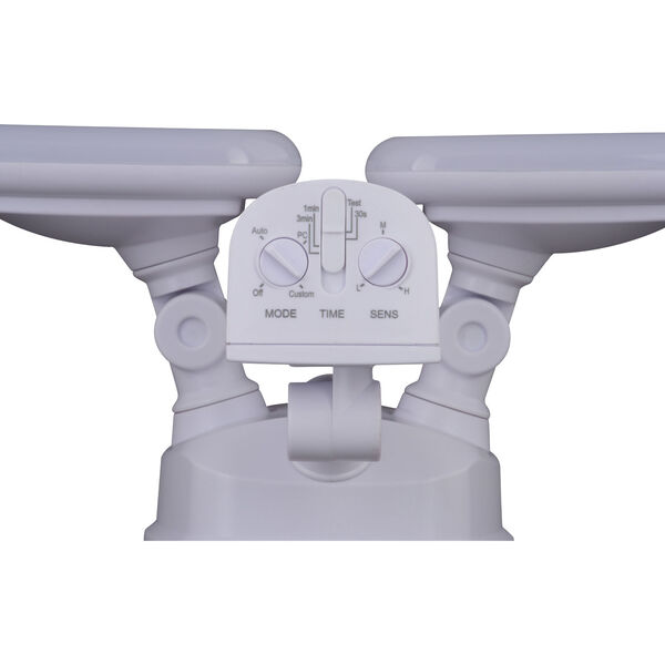 Theta White Two-Light Outdoor Motion Sensor Adjustable Integrated LED Security Flood Light, image 4