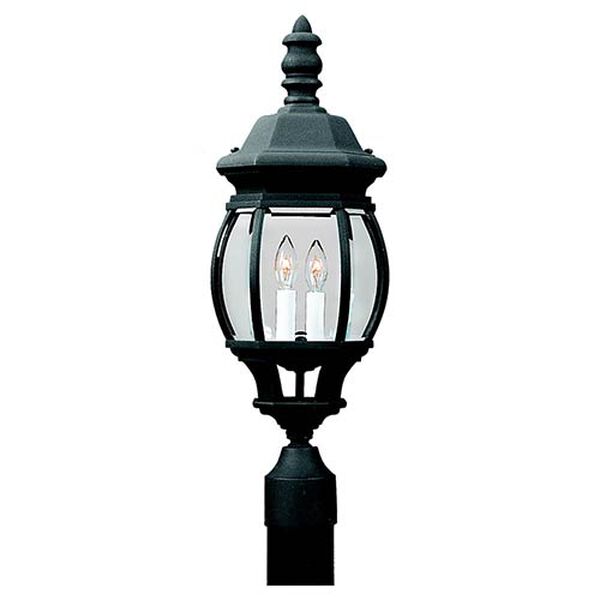 Wynfield Black Two-Light Outdoor Post Lantern, image 1