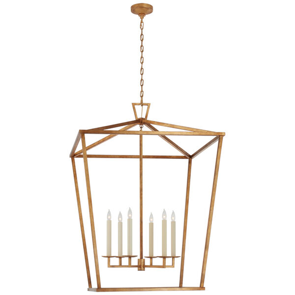 Darlana Double Extra Large Lantern in Gilded Iron by Chapman  and  Myers, image 1