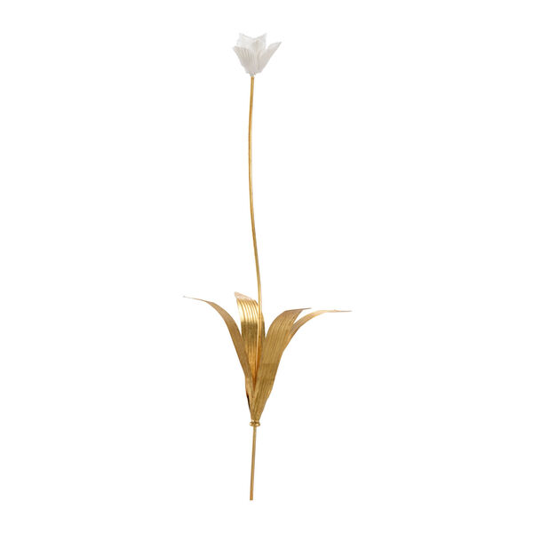Gold and White Large Tulip Stem, image 1