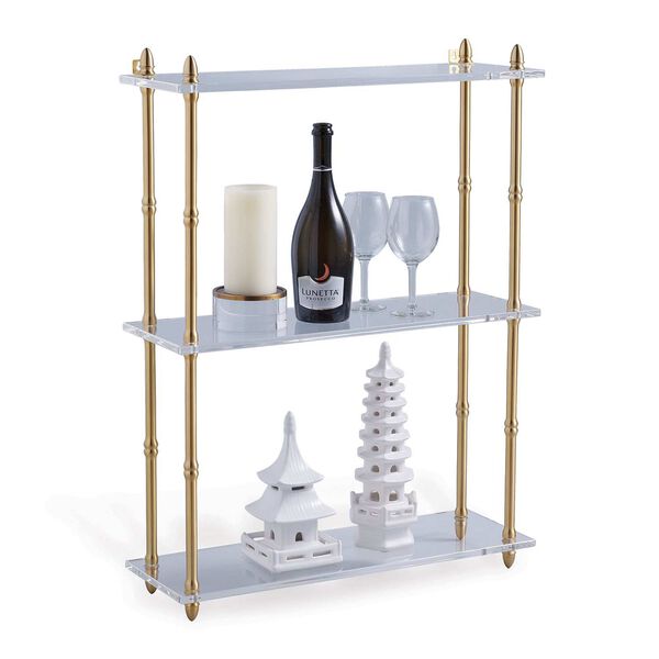 Carmel Brass Three-Tier Shelf, image 2