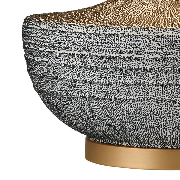Damascus Blue Bubble Glaze and Matte Brushed Gold One-Light Table Lamp, image 4