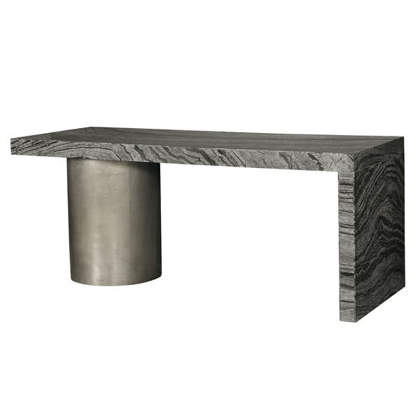 Linea Black and Aluminium Desk, image 1