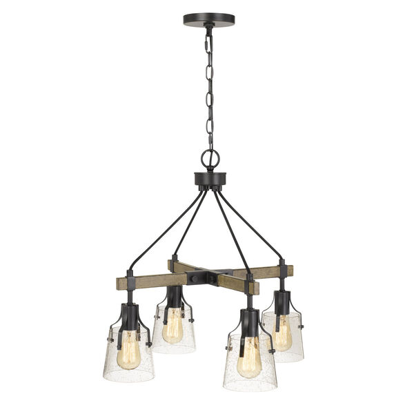 Aosta Gray and Black Four-Light LED Chandelier, image 3